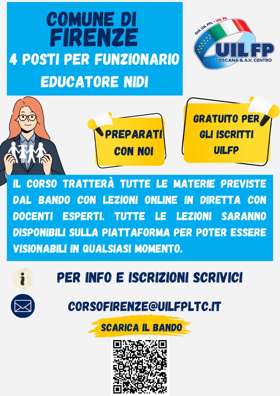 Concorso Comune di Firenze: corso UIL FP per Funzionario Educatore Nidi